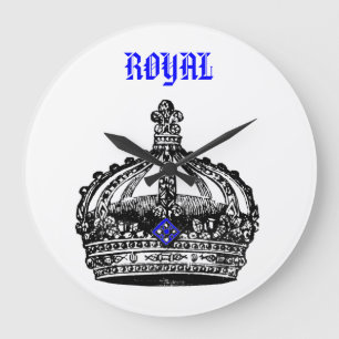 Vintage Royal Crown Large Clock