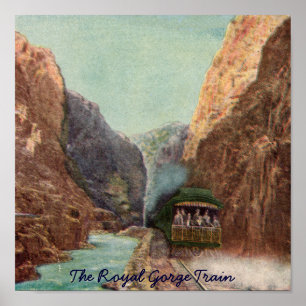 Vintage Royal Gorge Train Poster