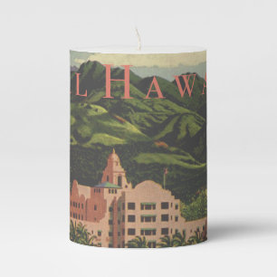 Vintage Royal Hawaiian Pillar Candle