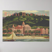 Vintage Royal Hawaiian Travel Poster