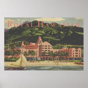 Vintage Royal Hawaiian Travel Poster
