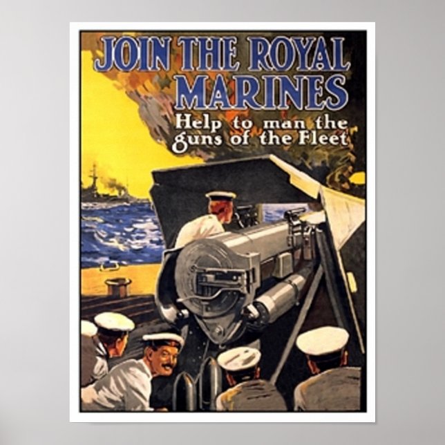 Vintage Royal Marines Poster (Front)