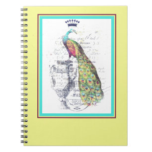 vintage royal peacock notebook