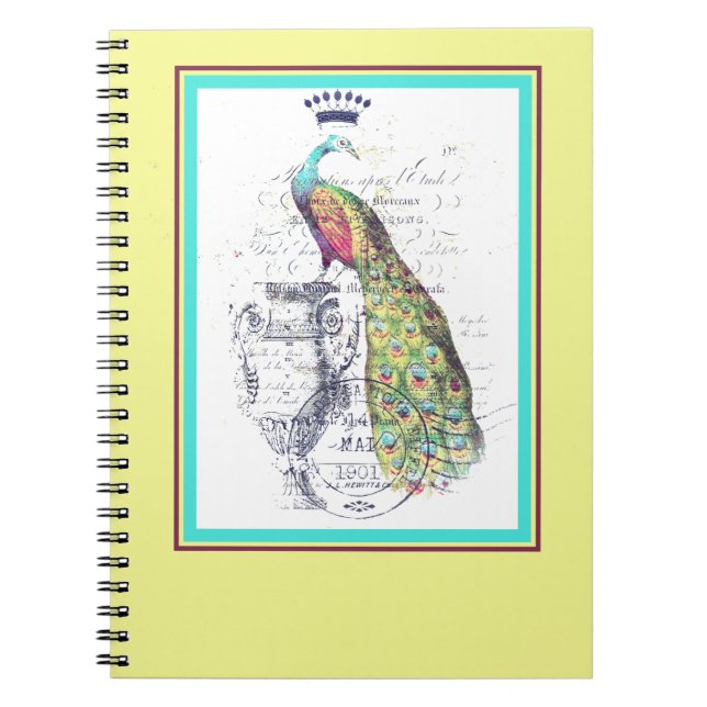 vintage royal peacock notebook (Front)