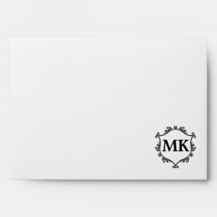 Vintage royal shield personalized name monogram  envelope