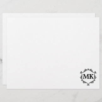 Vintage royal shield personalized name monogram letterhead