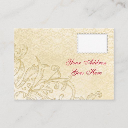 Customizable Vintage RSVP Card Business Cards