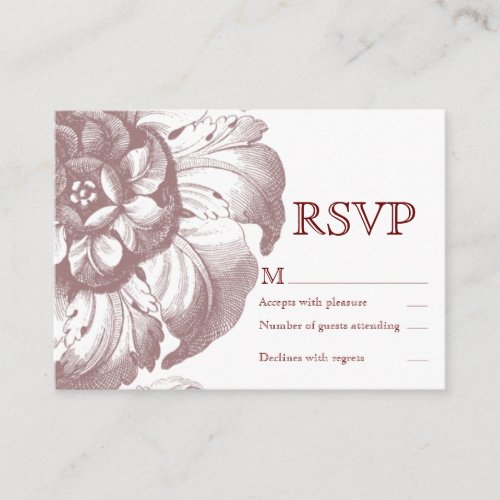 Vintage RSVP Card Business Card
