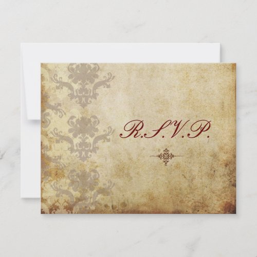 Vintage RSVPs require 5x7 wedding invitations