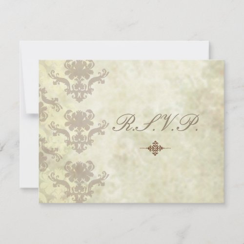 Vintage RSVPs require 5x7 wedding invitations