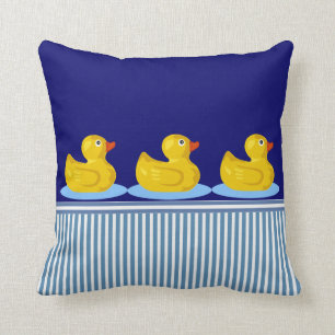 vintage rubber ducks nautical stripes pillows