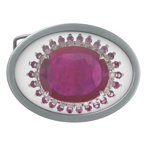 Vintage Ruby Ring Belt Buckle