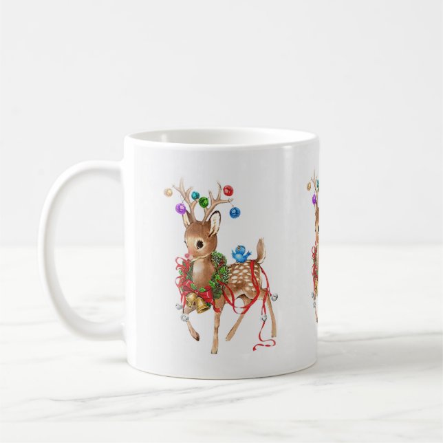 Vintage Rudolph Mug (Left)