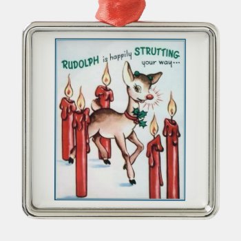 Vintage Rudolph Strutting Ornament by ChristmasTimeByDarla at Zazzle