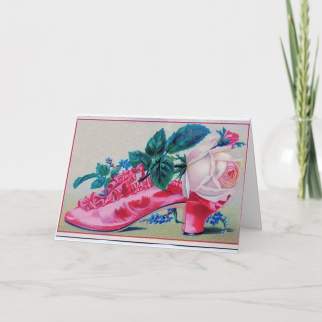 Vintage Ruffles Shoe Mother's Day Card (Front)