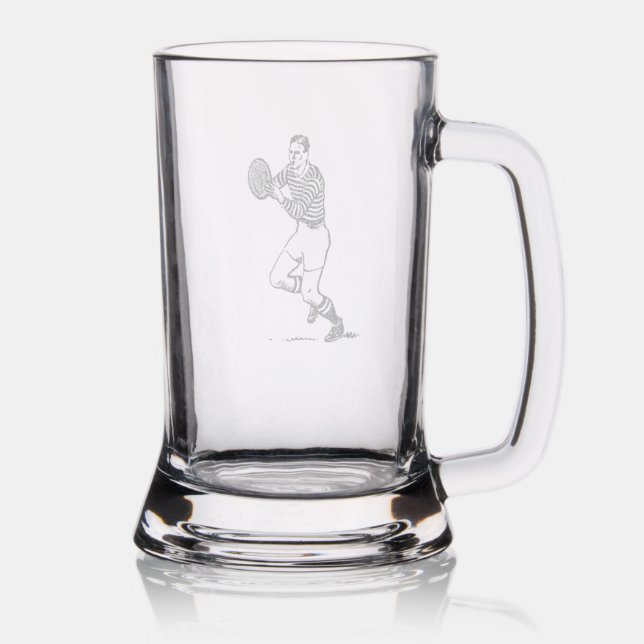 Vintage Rugby Beer Stein (Glassware)