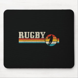 Vintage Rugby Player Sport Retro Men Boys Footbyll Mouse Pad