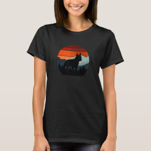 Vintage Rugged Country Retro Sky & Forest Frenchie T-Shirt