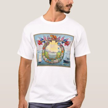 Vintage Rule Britannia 'the Sun Never Sets' T-shirt by seemonkee at Zazzle