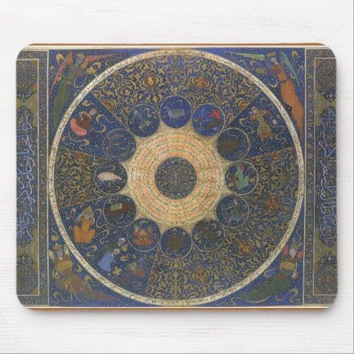 Vintage Rulers Horoscope Antique Islamic Zodiac Mouse Pad