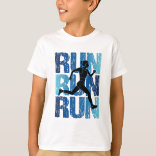 Vintage Runner Girl - Run Run Run T-Shirt