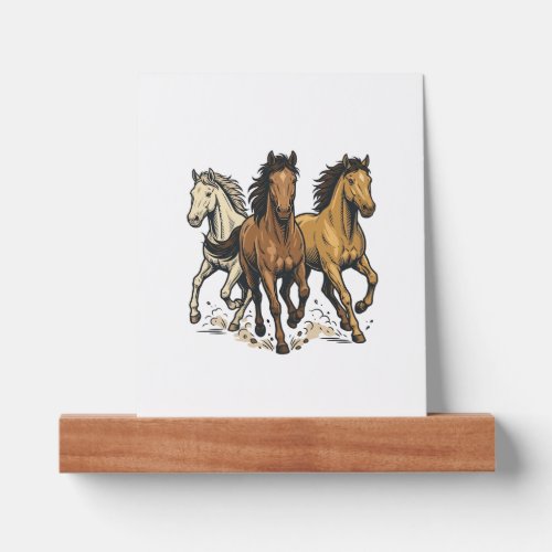 Vintage Running Horses Vector Art Design_1 Picture Ledge