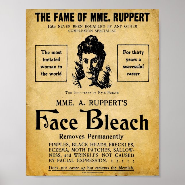 Vintage Rupperts Face Bleach Print (Front)