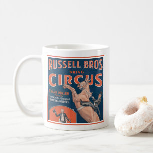 Vintage Russell Brothers Circus Poster. Coffee Mug