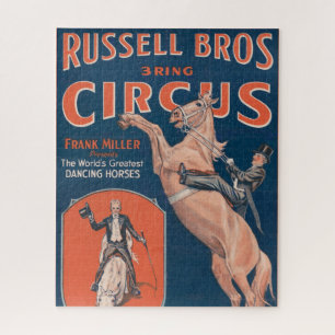 Vintage Russell Brothers Circus Poster. Jigsaw Puzzle