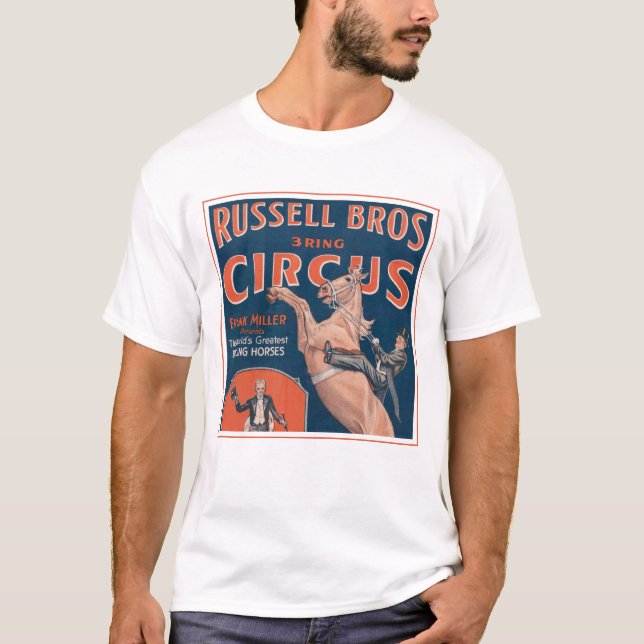 Vintage Russell Brothers Circus Poster. T-Shirt (Front)