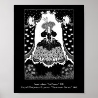 Vintage Russian Art Nouveau Queen and cupids