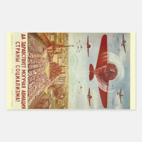 Vintage Russian Aviation Propaganda stickers