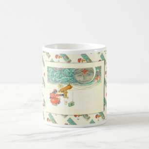 Vintage Russian Christmas, Santa with a telescope Coffee Mug
