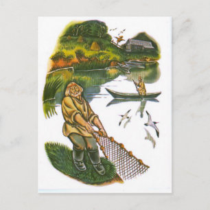 Vintage Russian illustrations, Aesop's fables 8 Postcard