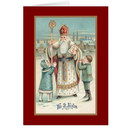 Vintage Russian St Nicholas with Children
