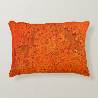 Vintage Rust: Old Textured Surface Accent Pillow