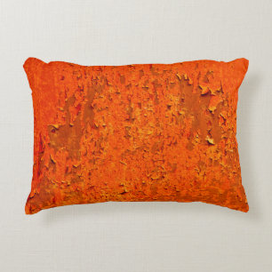 Vintage Rust: Old Textured Surface Accent Pillow