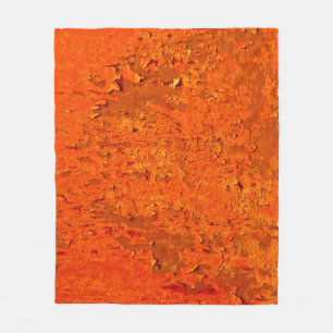 Vintage Rust: Old Textured Surface Fleece Blanket