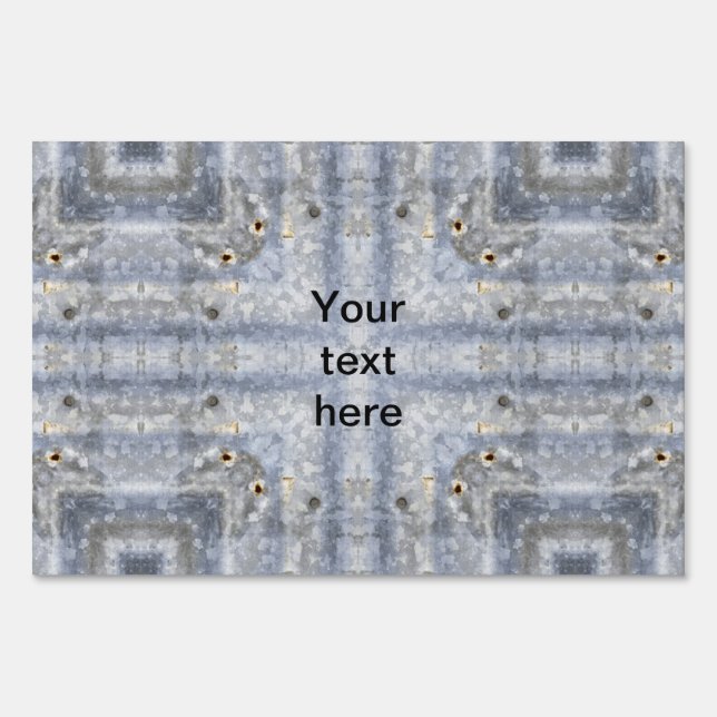 Vintage Rusted Tin Roofing Kaleidoscope Sign (Front)