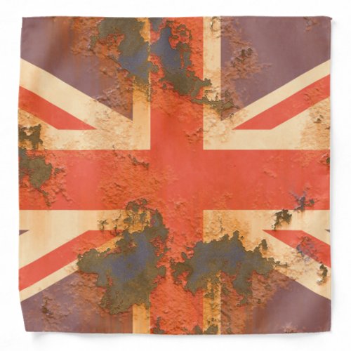 Vintage Rusted United Kingdom Flag Bandana