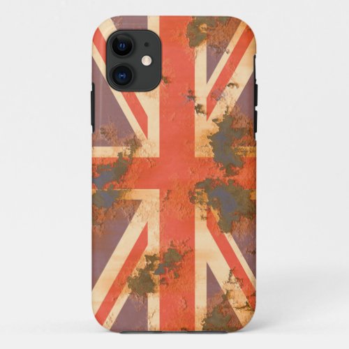 Vintage Rusted United Kingdom Flag iPhone 11 Case