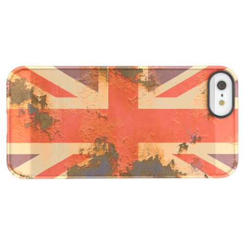 Vintage Rusted United Kingdom Flag Permafrost iPhone SE55s Case