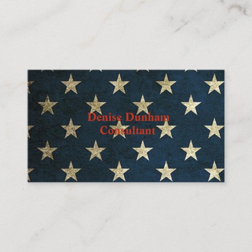 Vintage Rustic American Flag Business Cards