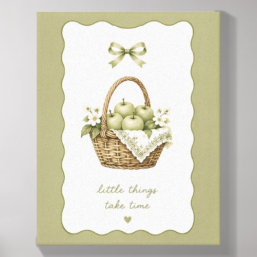 Vintage Rustic Apple Cottagecore Quote Canvas Photo Tile