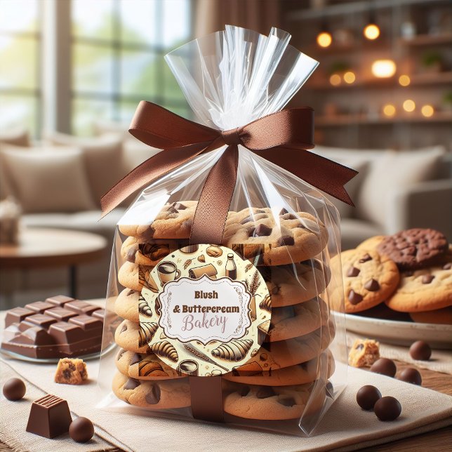 Vintage Rustic Bakery Classic Round Sticker (Creator Uploaded)