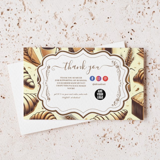 Vintage Rustic Bakery Thank You Card (Creator Uploaded)