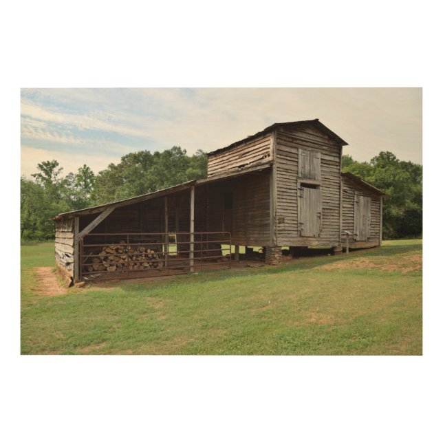 Vintage rustic barn shed wood wall art (Front)