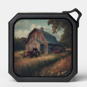 vintage/rustic barn & tractor art bluetooth speaker