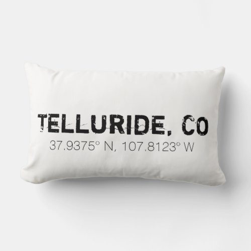 Vintage Rustic black white city and coordinates Lumbar Pillow