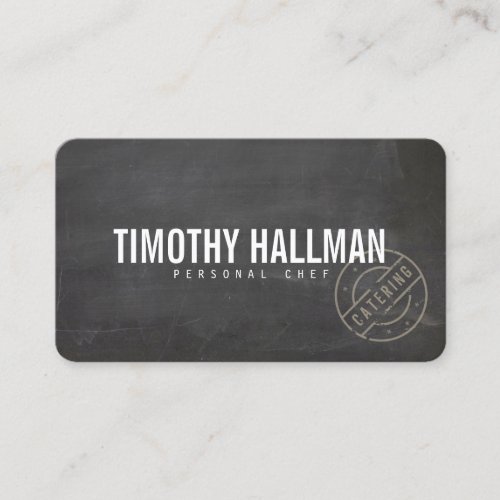 Vintage Craft Rustic Modern Chalkboard II Business Card Template